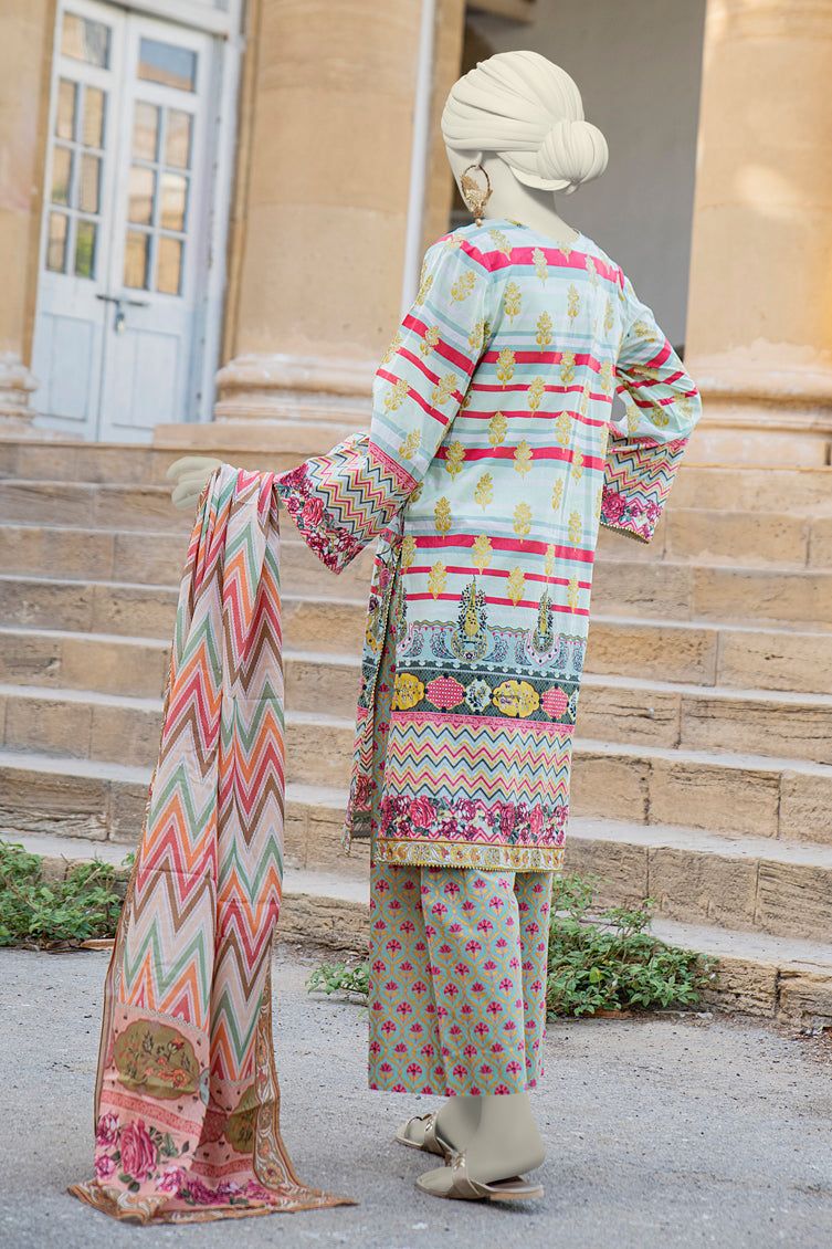Lawn Multi 3 Piece Unstitched Suit - J. Junaid Jamshed