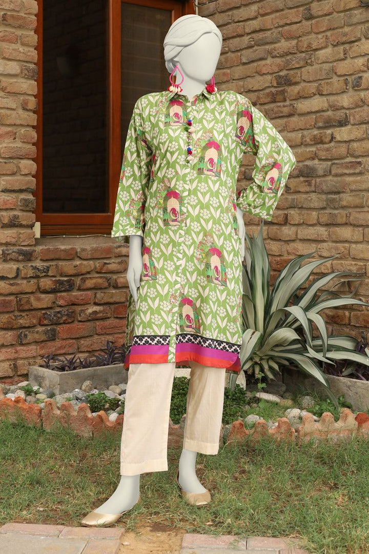 Lawn Green Kurti - J. Junaid Jamshed