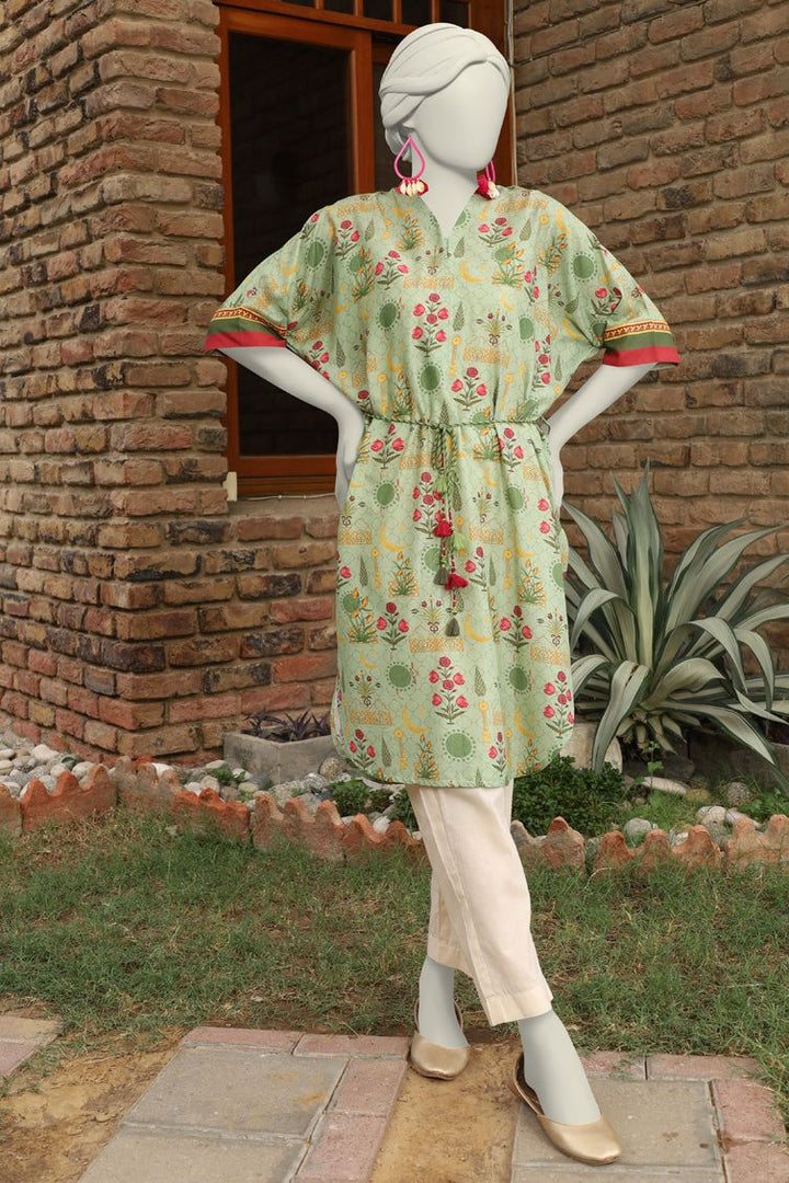 Lawn Green Kurti - J. Junaid Jamshed