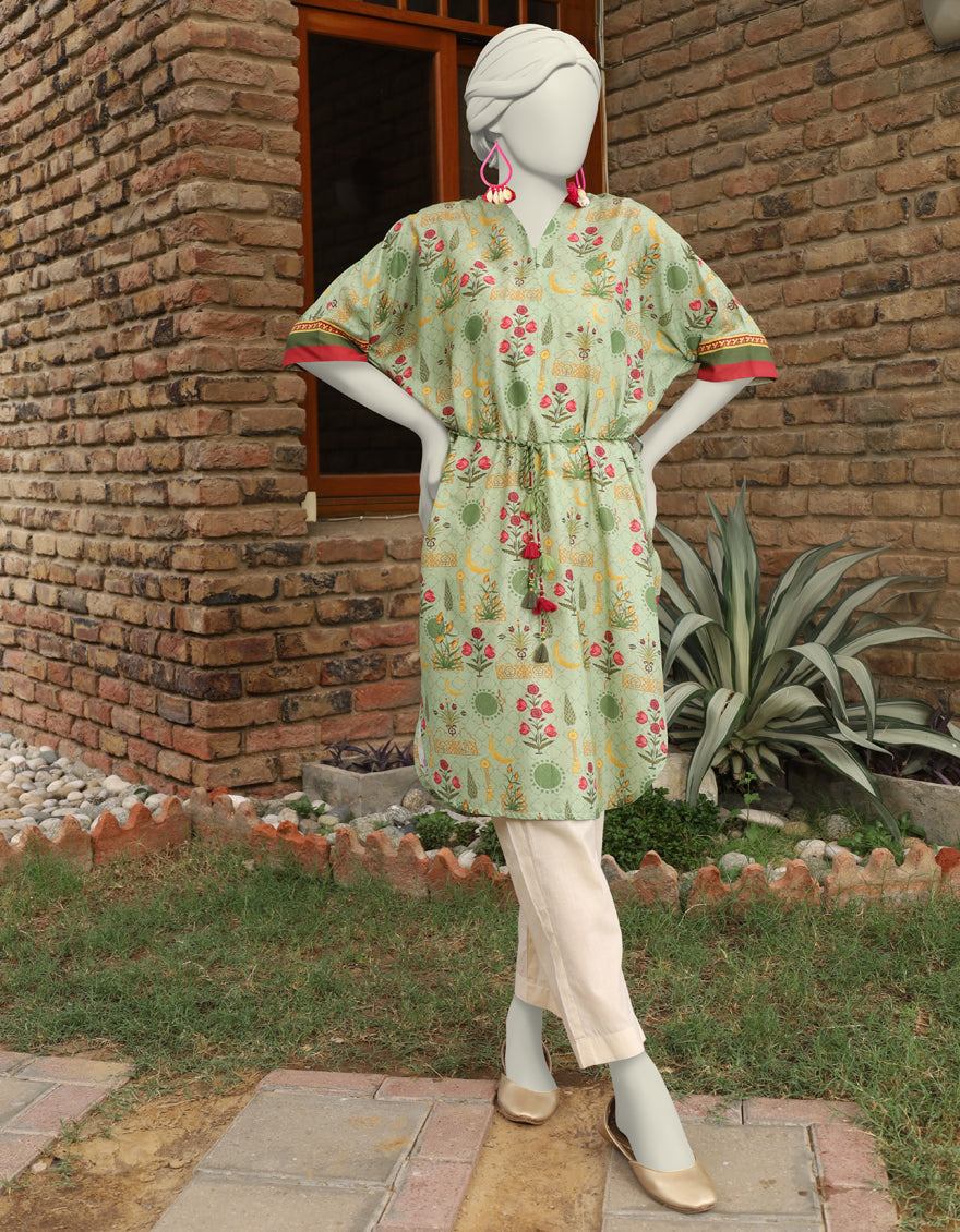 Lawn Green Kurti - J. Junaid Jamshed