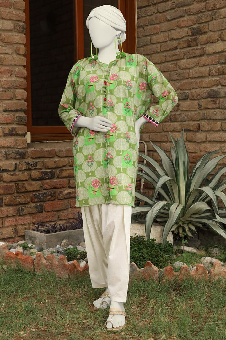 Lawn Green Kurti - J. Junaid Jamshed