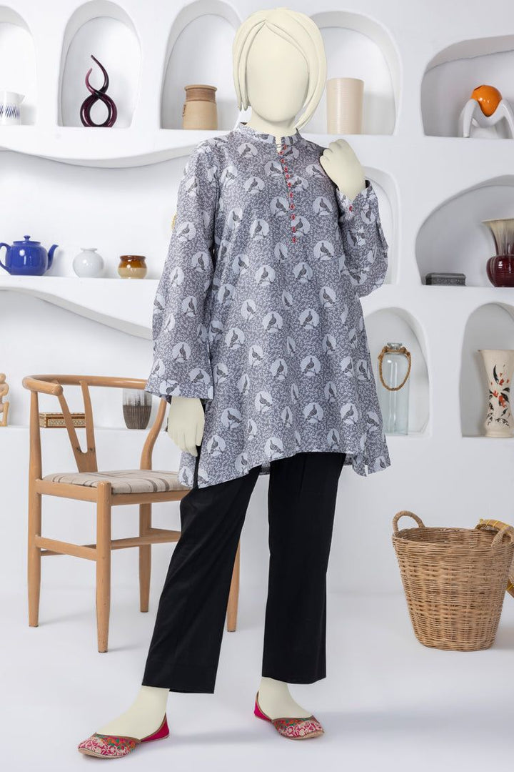 Lawn Grey Kurti - J. Junaid Jamshed