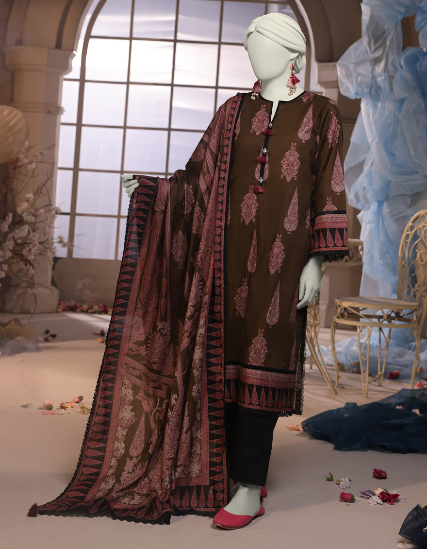 Cambric Multi Unstitched Suit - J. Junaid Jamshed