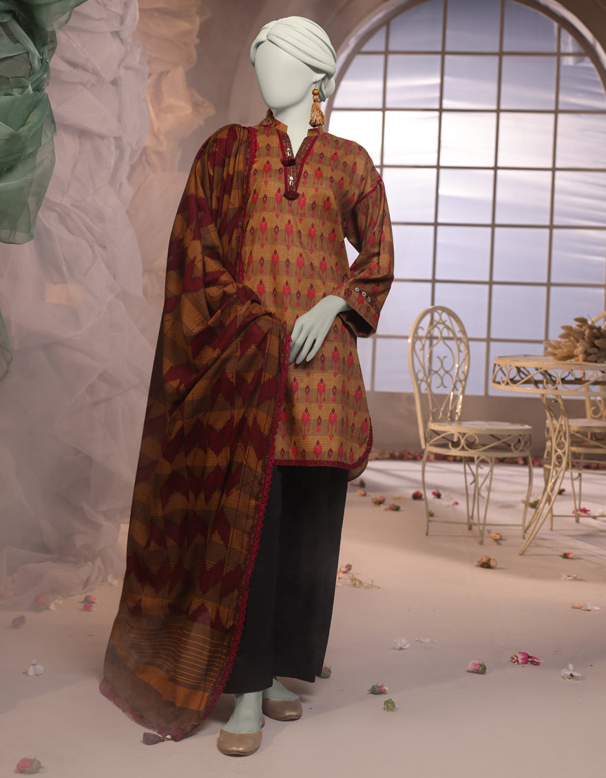 Cambric Multi Unstitched Suit - J. Junaid Jamshed