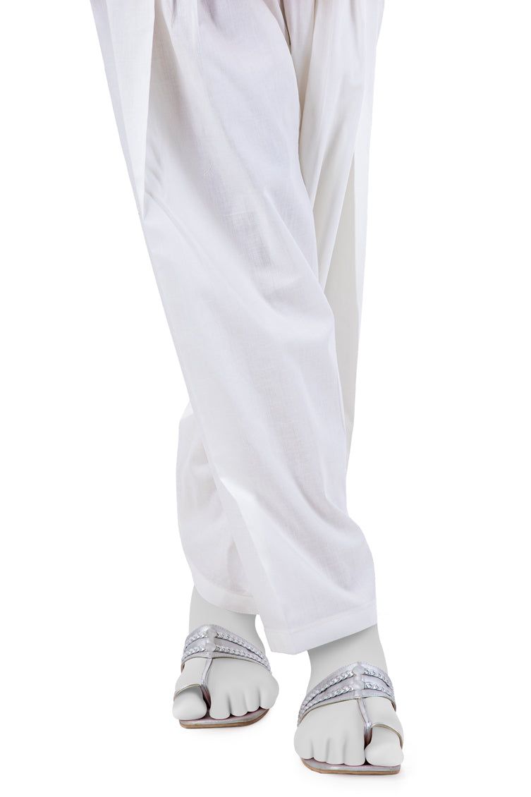 Lawn White Trouser - J. Junaid Jamshed