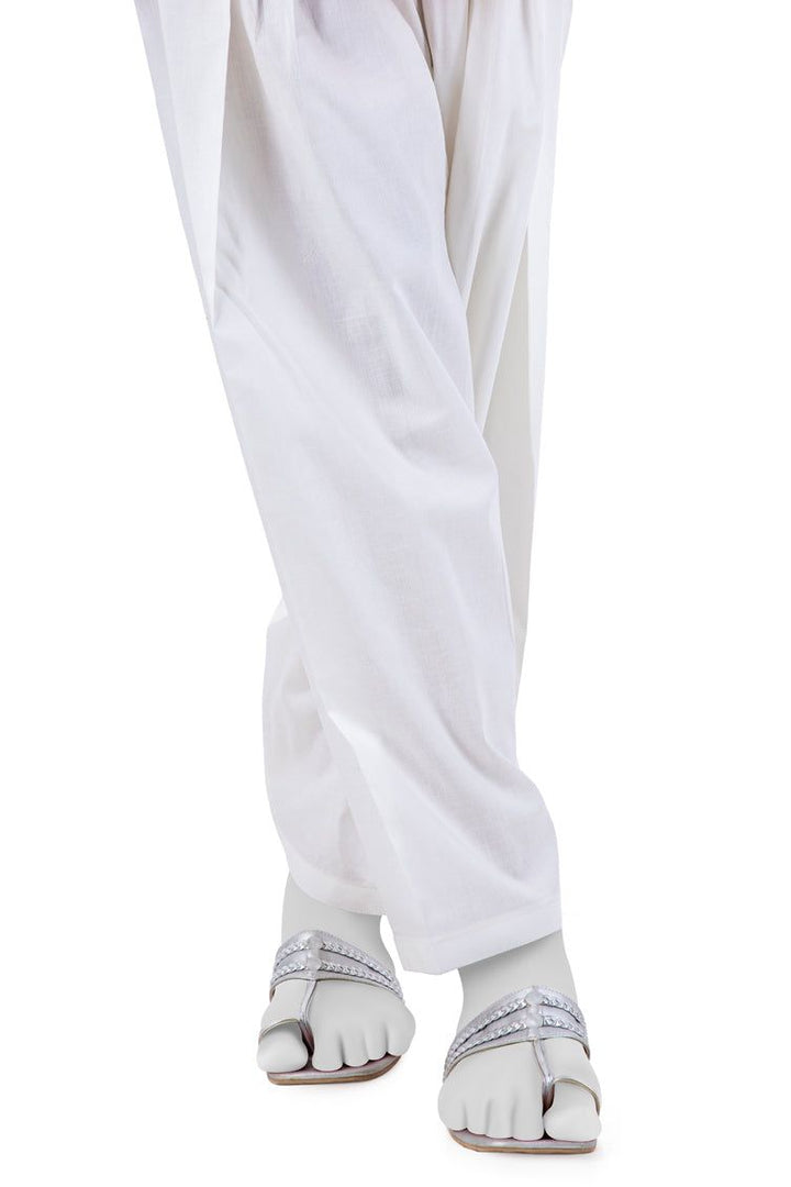 Lawn White Trouser - J. Junaid Jamshed