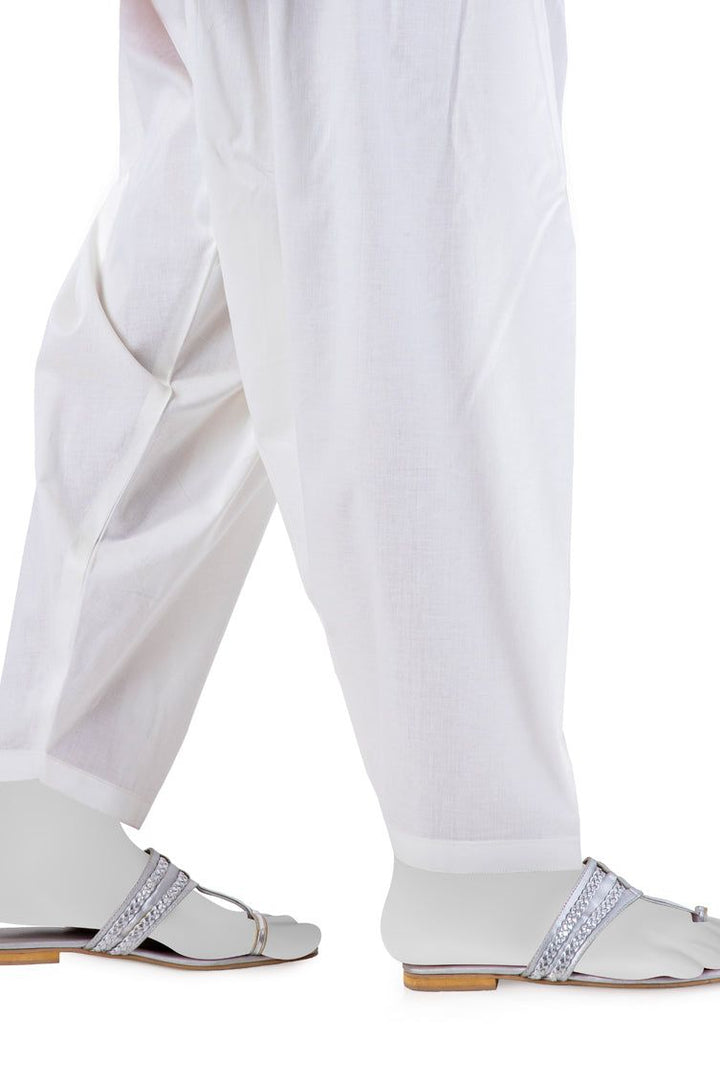 Lawn White Trouser - J. Junaid Jamshed