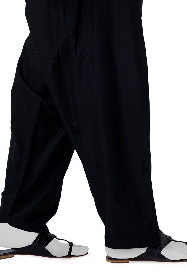 Lawn Black Trouser - J. Junaid Jamshed