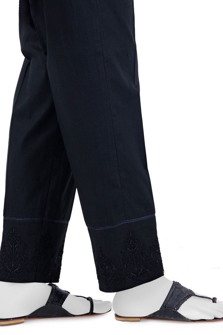 Lawn Black Trouser - J. Junaid Jamshed