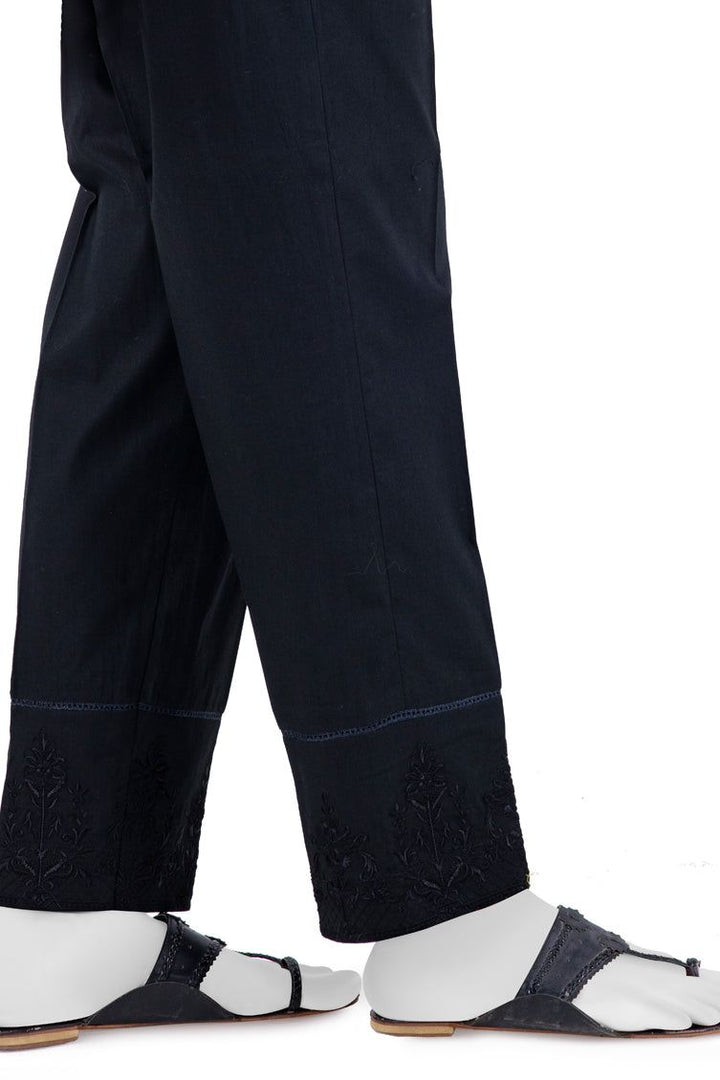 Lawn Black Trouser - J. Junaid Jamshed