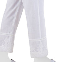 Lawn Off White Trouser - J. Junaid Jamshed