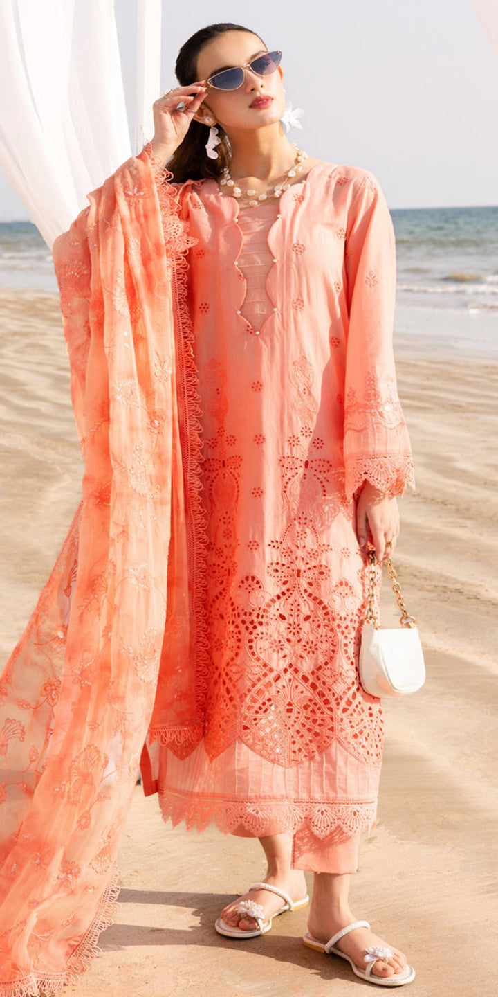 Chikankari Lawn Pink Stitched Suit - Nureh