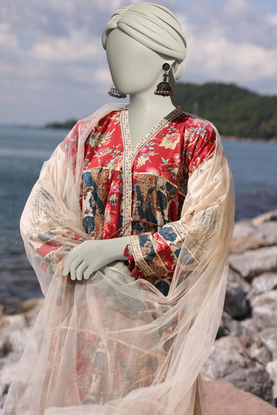 Lawn White Stitched Suit - J. Junaid Jamshed