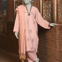 Lawn Pink Stitched Suit - J. Junaid Jamshed