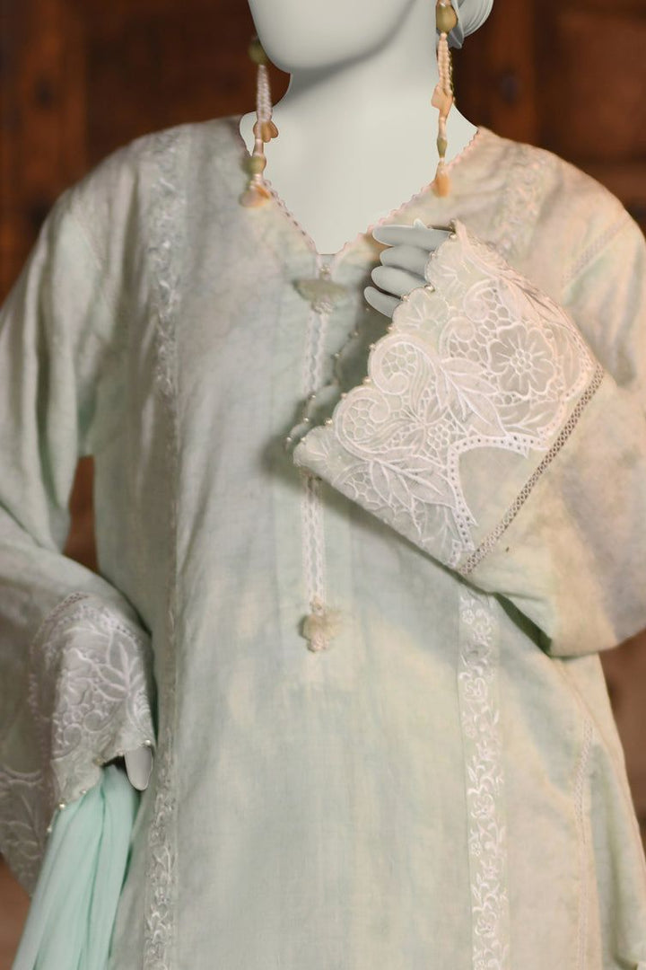 Dobby Green Stitched Suit - J. Junaid Jamshed