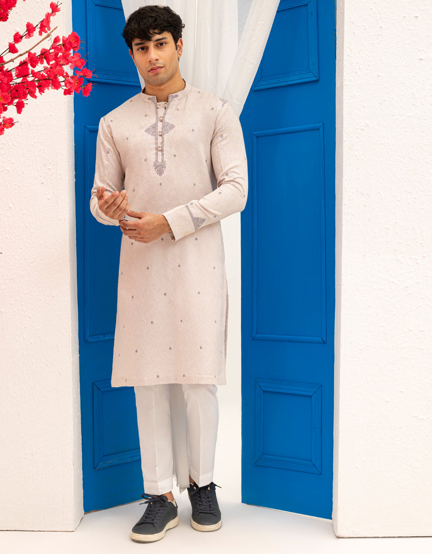 Blended Purple Special Kurta - J. Junaid Jamshed