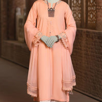 Dobby Orange Stitched Suit - J. Junaid Jamshed