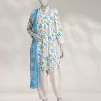 Karandi Multicolor Unstitched Suit - J. Junaid Jamshed