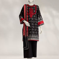 Khaddar Slub Multicolor Unstitched Suit - J. Junaid Jamshed