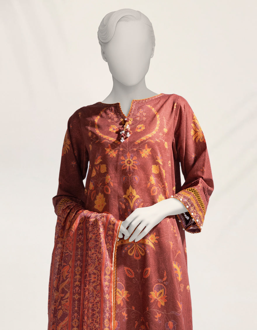 Liminal Multicolor Unstitched Suit - J. Junaid Jamshed