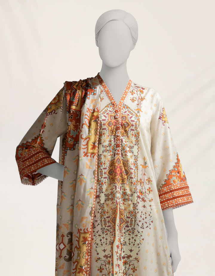 Liminal Multicolor Unstitched Suit - J. Junaid Jamshed