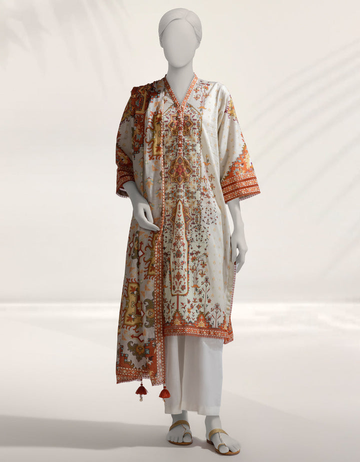 Liminal Multicolor Unstitched Suit - J. Junaid Jamshed