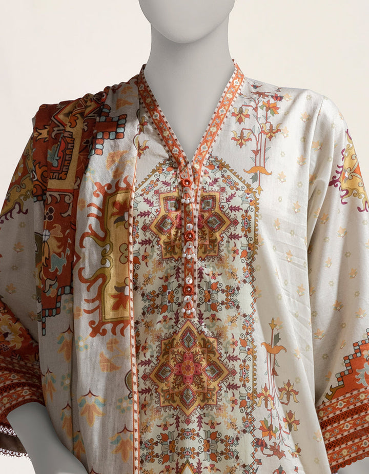 Liminal Multicolor Unstitched Suit - J. Junaid Jamshed