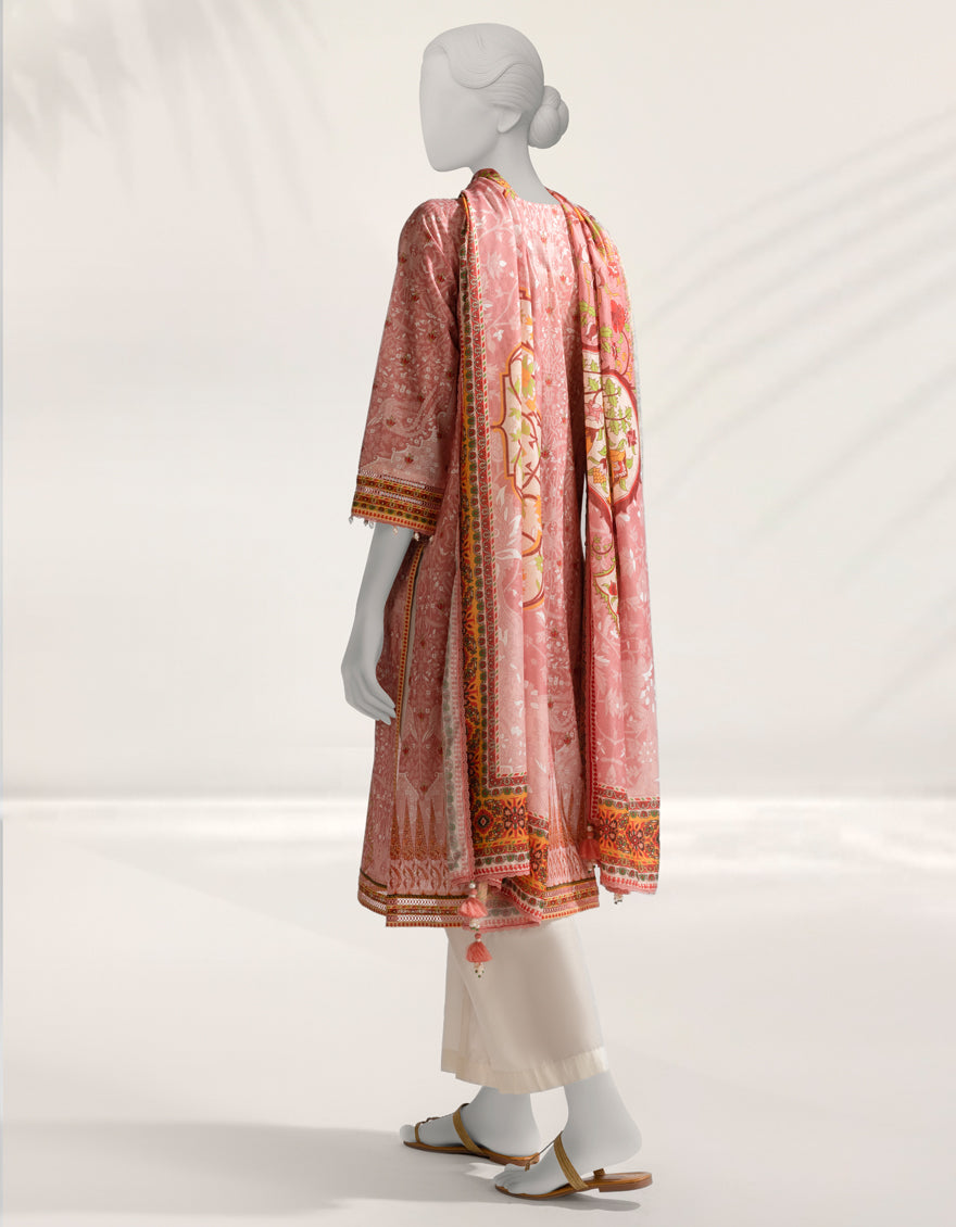 Liminal Multicolor Unstitched Suit - J. Junaid Jamshed