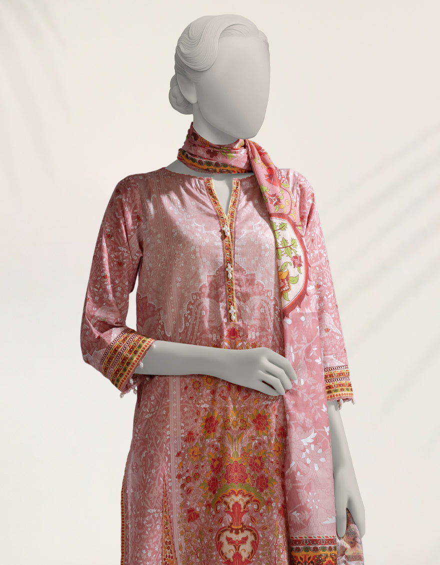 Liminal Multicolor Unstitched Suit - J. Junaid Jamshed