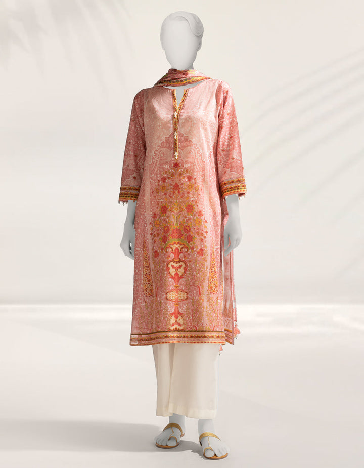 Liminal Multicolor Unstitched Suit - J. Junaid Jamshed