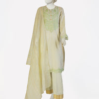 Dobby Pistachio Stitched Suit - J. Junaid Jamshed
