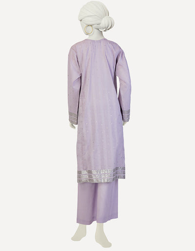 Lawn Lilac Stitched Suit - J. Junaid Jamshed