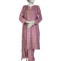 Lawn Purple Stitched Suit - J. Junaid Jamshed