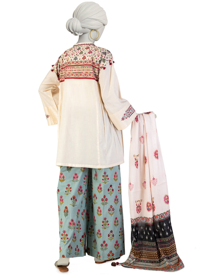 Lawn Brown Stitched Suit - J. Junaid Jamshed