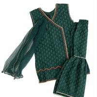 Lawn Green Stitched Suit - J. Junaid Jamshed