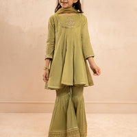 Lawn Silk Green Stitched Suit - J. Junaid Jamshed