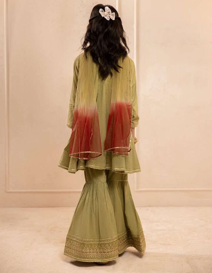 Lawn Silk Green Stitched Suit - J. Junaid Jamshed