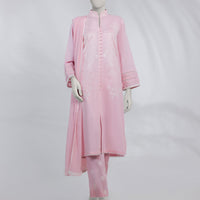 Lawn Pink Stitched Suit - J. Junaid Jamshed