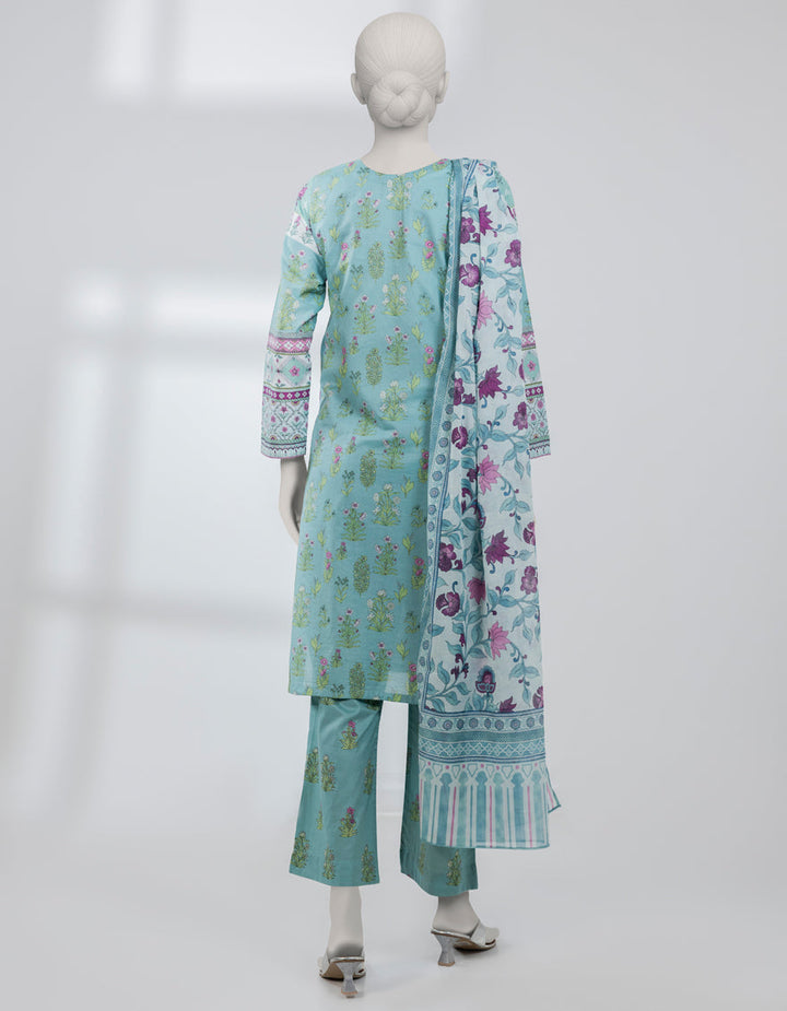 Lawn Multicolor Stitched Suit - J. Junaid Jamshed
