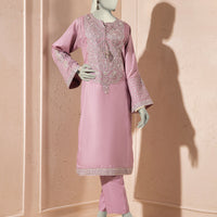 Raw Silk Lilac Kurti - J. Junaid Jamshed