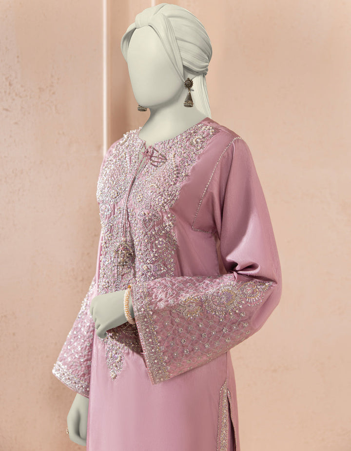 Raw Silk Lilac Kurti - J. Junaid Jamshed