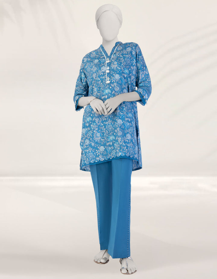 Liminal Blue Unstitched Suit - J. Junaid Jamshed