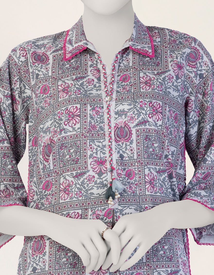 Liminal Multicolor Unstitched Suit - J. Junaid Jamshed