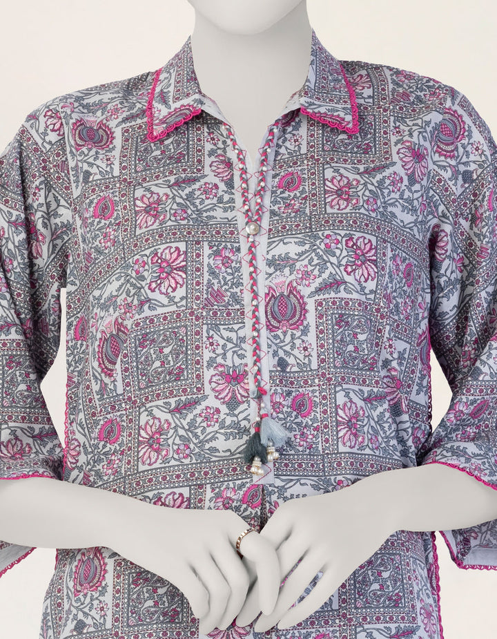 Liminal Multicolor Unstitched Suit - J. Junaid Jamshed