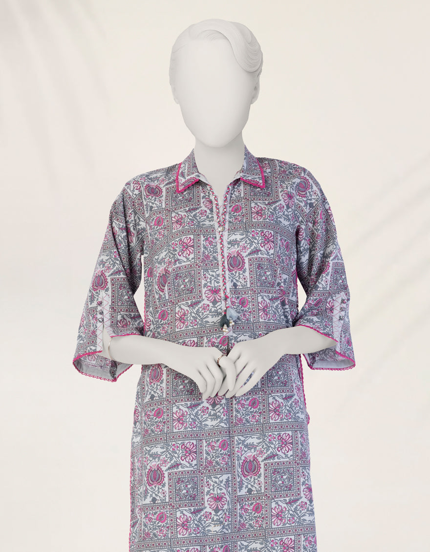 Liminal Multicolor Unstitched Suit - J. Junaid Jamshed