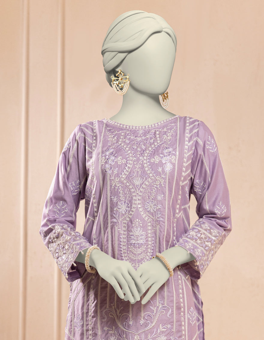 Organza Lilac Kurti - J. Junaid Jamshed