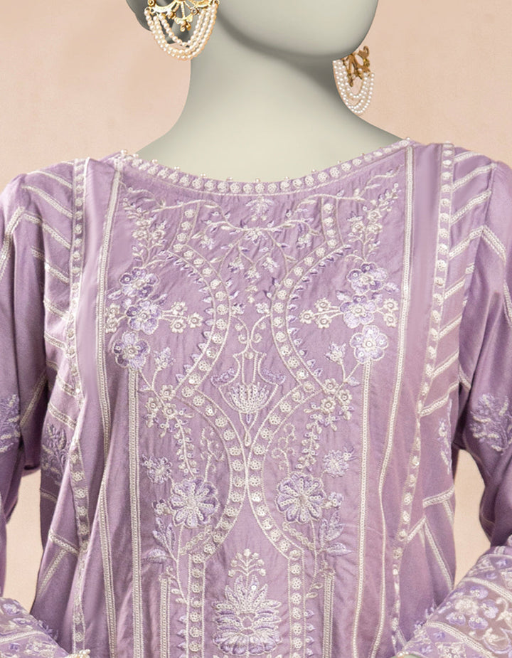 Organza Lilac Kurti - J. Junaid Jamshed