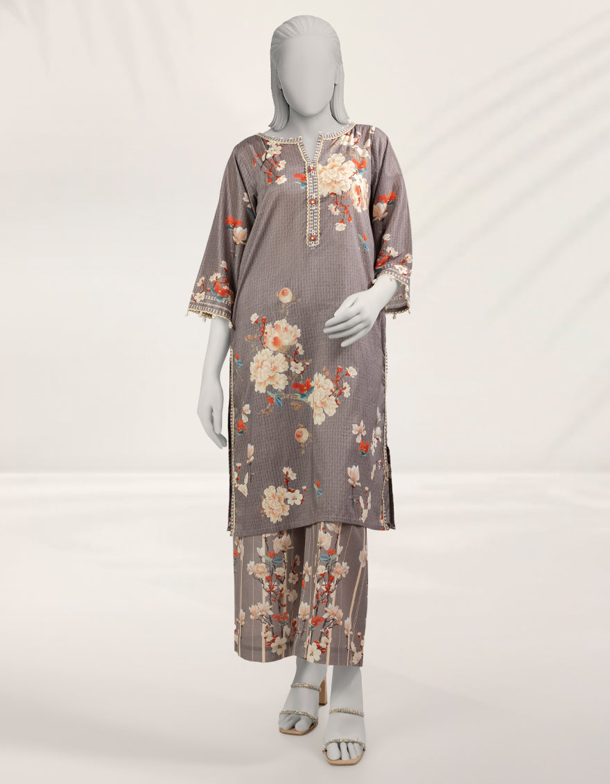 Cambric Multicolor Unstitched Suit - J. Junaid Jamshed