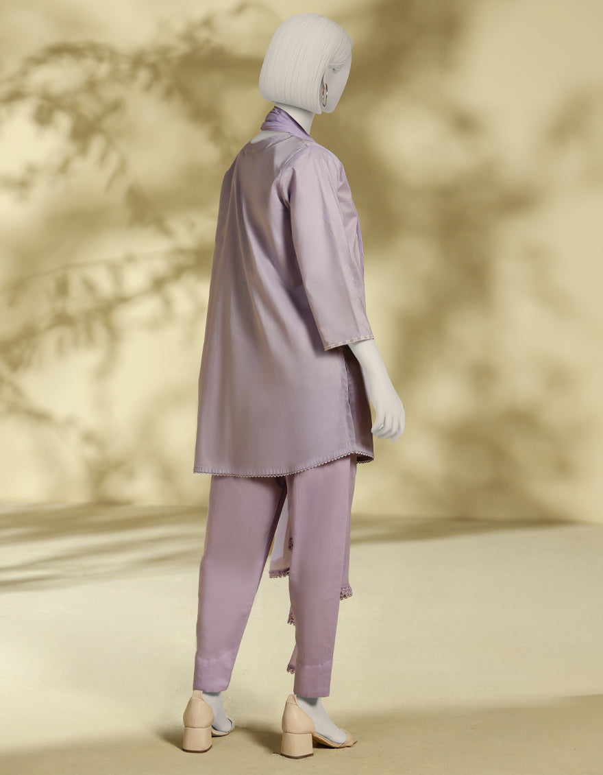 Lawn Lilac Stitched Suit - J. Junaid Jamshed