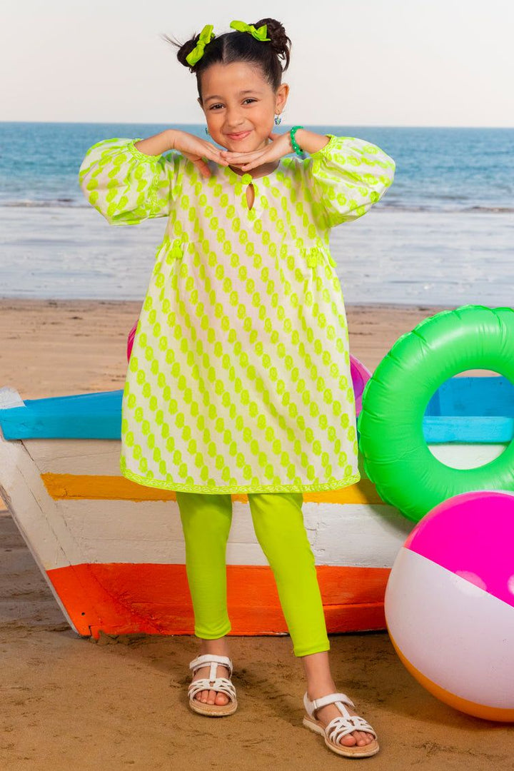 Lawn Yellow Kurti - J. Junaid Jamshed